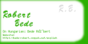 robert bede business card